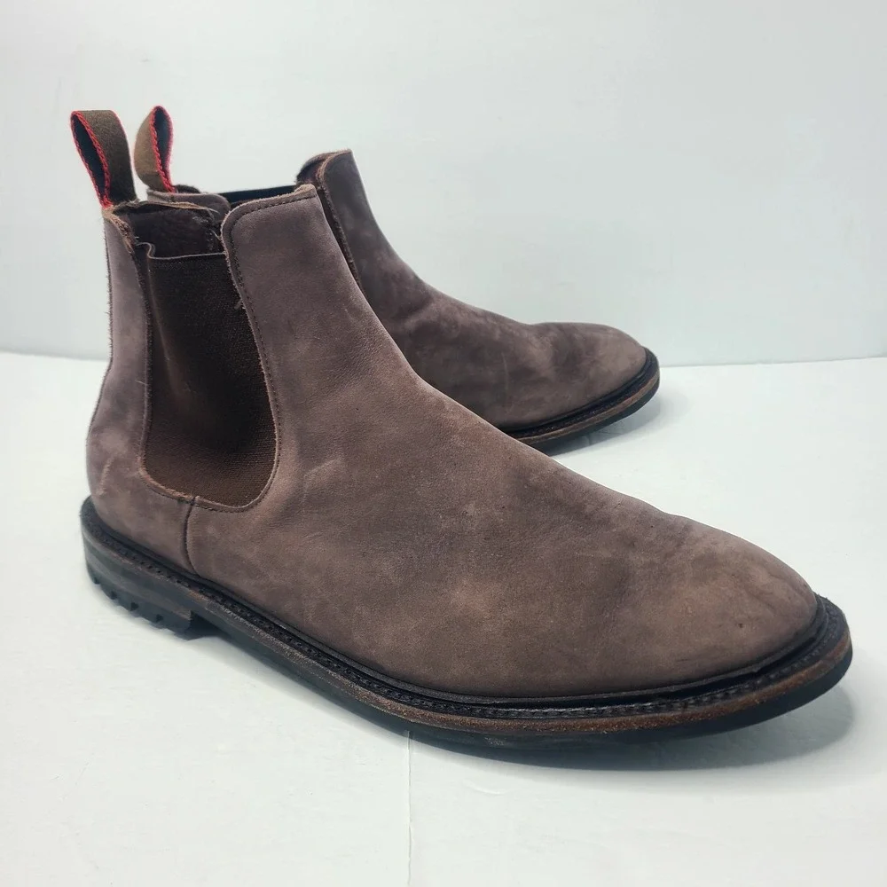 Allen Edmonds Grafton Chelsea Boots Men Sz 14 D Brown Weatherproof Comfort Shoes